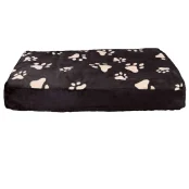 Лежак-матрас Trixie Winny для собак, принт лапки, чёрный, 120×75 см