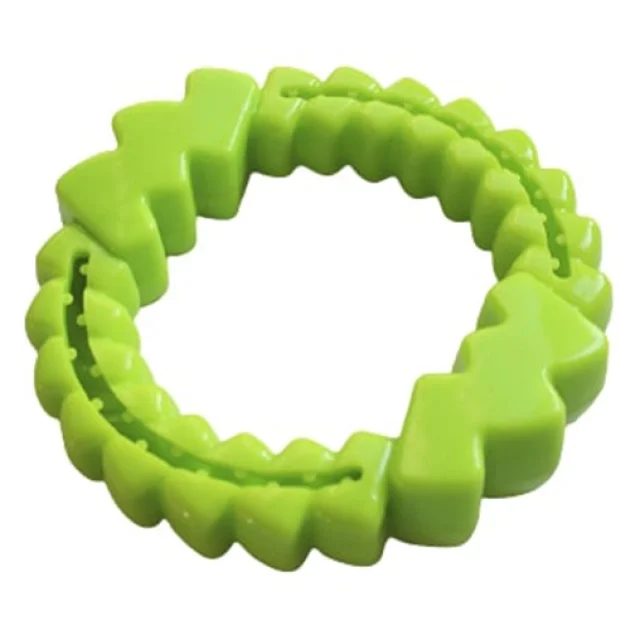 Іграшка AnimAll GrizZzly для собак, кільце мотиваційний, зелене, 16.5 см