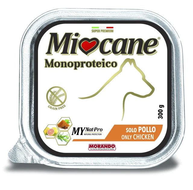 Вологий беззерновой корм Morando MioCane Monoproteico Only Chicken для собак, з куркою, 300 г