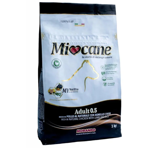 Сухой корм Morando MioCane Adult Lamb & Rice для взрослых собак средних пород, с ягнёнком и рисом, 3 кг