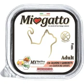 Влажный корм Morando MioGatto Adult Salmon & Shrimp для кошек, с лососем и креветкой, 100 г