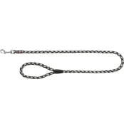 Поводок Trixie Cavo Reflect Lead для собак, светоотражающий, плетёный, размер S-M, 1 м/12 мм, чёрный