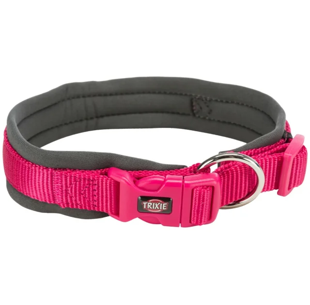 Ошейник Trixie Premium S-M, для собак, 35-42 см, 15 мм, фуксия/графит