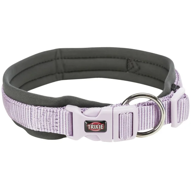 Ошейник Trixie Premium M-L, для собак, 42-48 см, 20 мм, сиреневый/графит
