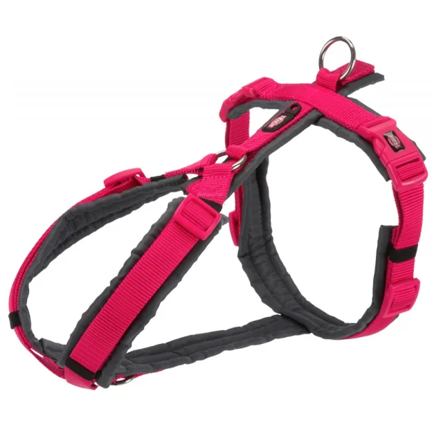 Шлея Trixie Premium Trekking Harness для собак, 62-74 см, 25 мм, размер M-L, фуксия-графит