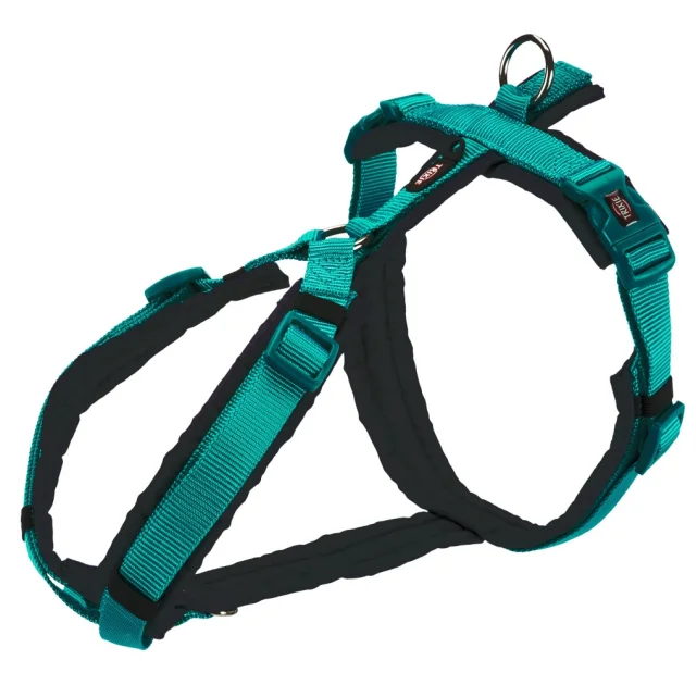 Шлея Trixie Premium Trekking Harness для собак, 62-74 см, 25 мм, размер M-L, океан-графит