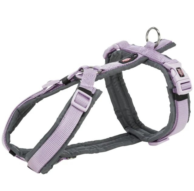 Шлея Trixie Premium Trekking Harness для собак, 62-74 см, 25 мм, размер M-L, сиреневый-графит