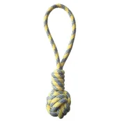 Іграшка Croci Pastel канат для собак, бавовна, жовтий, 40 см, 3 шт/уп