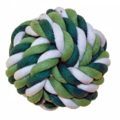 Іграшка Croci канат грейфер вузловий м'яч, для собак, зелений, 10 см