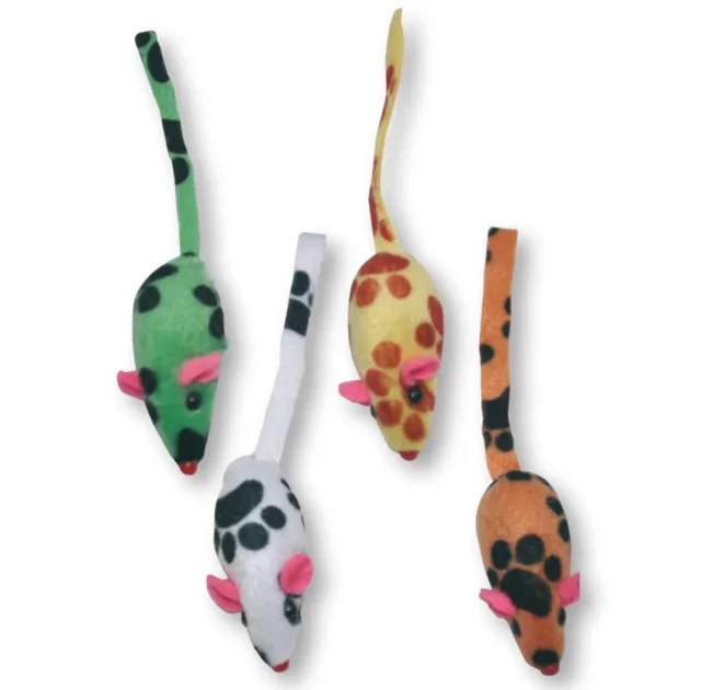 Игрушка Croci мышь цветная, для котов, 4.5 см, цена за 1 шт