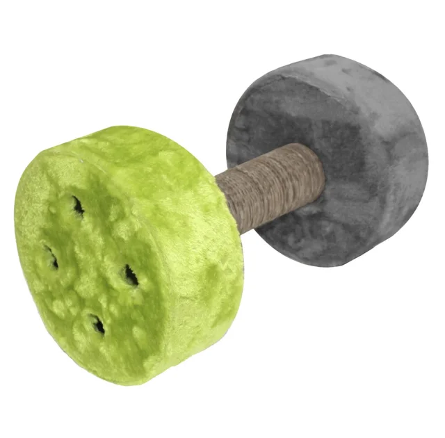 Когтеточка Croci Interactive Roller гантеля, для котов, плюш/гофракартон, 45×25×25 см