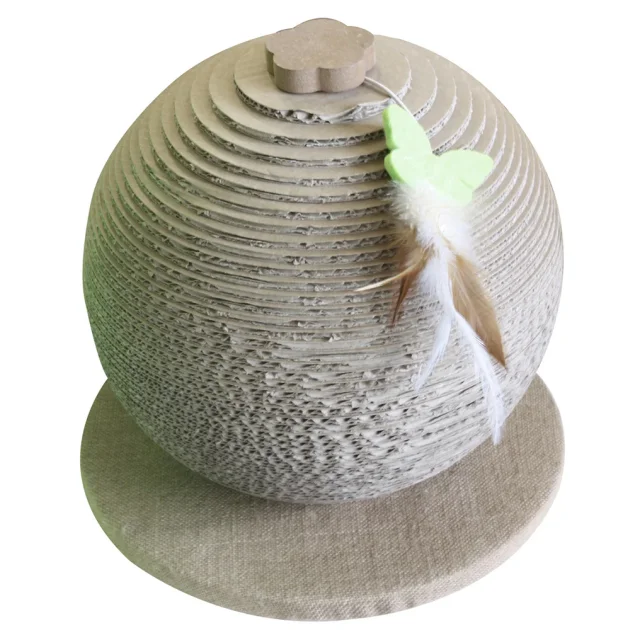 Когтеточка Croci Papercat Sphere сфера на подставке, для котов, гофракартон, 30×30×33 см