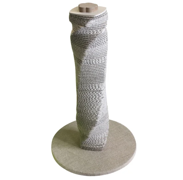 Когтеточка Croci Papercat Spiral на подставке, для котов, гофракартон, 35×35×59 см