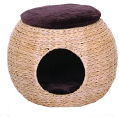 Когтеточка-пуф Croci Nutshell с домиком, для котов, 50×45 см