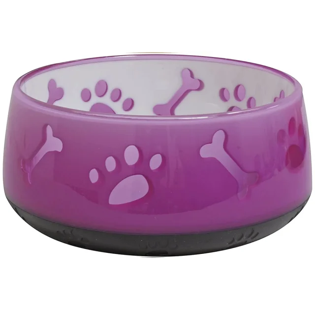 Миска Croci Doggy напівпрозора, для котів і собак, пластик, фіолетова, 300 мл, 10 см