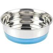 Миска Croci Neon на резинке, для кошек и собак, нержавейка, голубой, 820 мл, 17 см