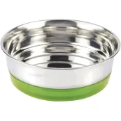 Миска Croci Neon на резинке, для кошек и собак, нержавейка, салатовый, 470 мл, 14 см
