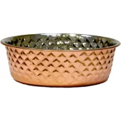 Миска Croci Temple Rame для котів і собак, арт-деко, нержавіюча, 940 мл, 16.7 см