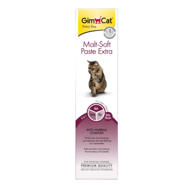 Паста GimCat Malt-Soft Extra, для кішок, для виведення шерсті і поліпшення моторики шлунка, 20 г
