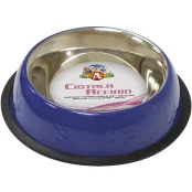 Миска Croci на резинке, для собак, нержавейка синяя, 700 мл, 23 см