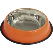 Миска Croci на резинке, для собак, нержавейка, оранжевая, 470 мл, 20 см