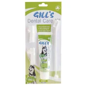 Набор Croci Gill's зубная паста мята + 3 щетки, для собак, 100 г