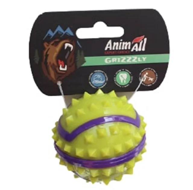 Игрушка AnimAll GrizZzly для собак, мяч с шипами, 7 см