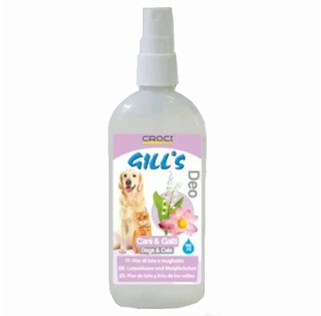 Туалетная вода Croci Gill's Lotus Flower & Lily для котов и собак, с ароматом цветов, 150 мл