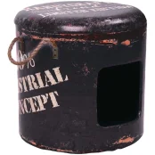 Пуф с домиком Croci Industrial Handycraft для кошек и собак, чёрный, 35×35×34 см