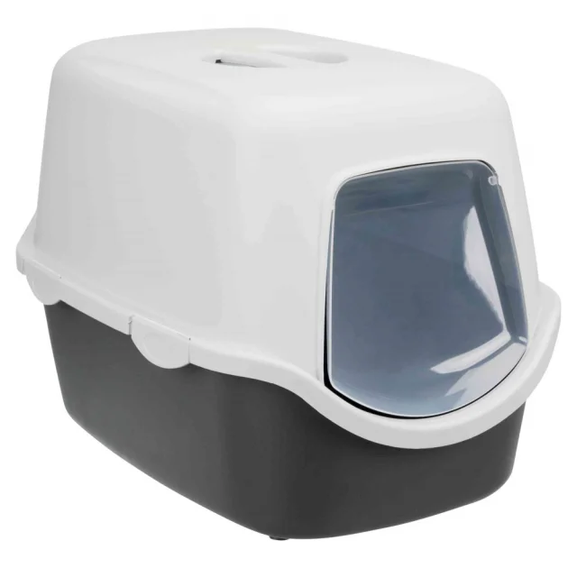 Туалет-будиночок Trixie Be Eco Vico для котів, біло-чорний, 40×40×56 см