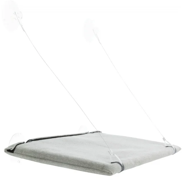 Лежак с креплением на окно Trixie, для кошек, 50×30 см, серый