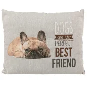 Подушка Trixie Chipo с рисунком бульдога, для собак, серый, 60×48 см