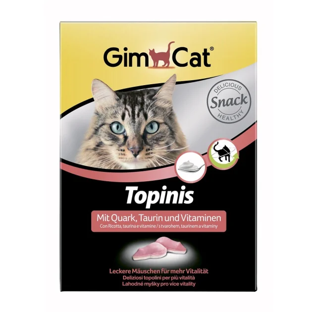 Вітаміни Gimcat Topinis для котів, з сиром, 180 табл, 220 г
