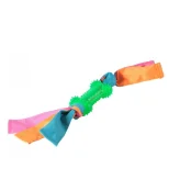 Игрушка кость Fox TPR для собак, шипованная, нейлоновыми с лентами, 9×41 см