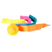 Игрушка мяч Fox TPR для собак, шипованный с лентами, нейлон, 8×46 см