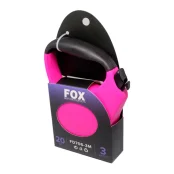 Поводок-рулетка Fox для собак до 20 кг, рожевий, 3 м