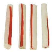 Ласощі смужки Fox для собак, з пресованої шкіри з намотаною куркою, 500 г