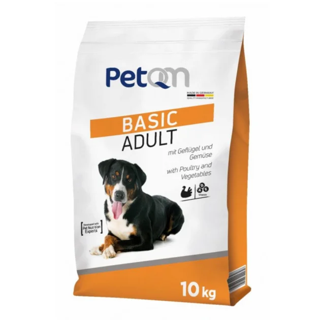 Сухой корм PetQM Dog Basic Adult with Poultry & Vegetables для собак, с птицей и овощями, 10 кг