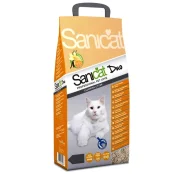 Комкующийся наполнитель Saniсat Clumping Duo для кошачьих туалетов, с ароматом ванили и мандарина, 2 л