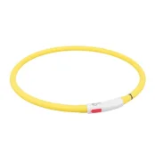 Ошейник Trixie USB светящийся, для собак,  70 см х 10 мм, желтый