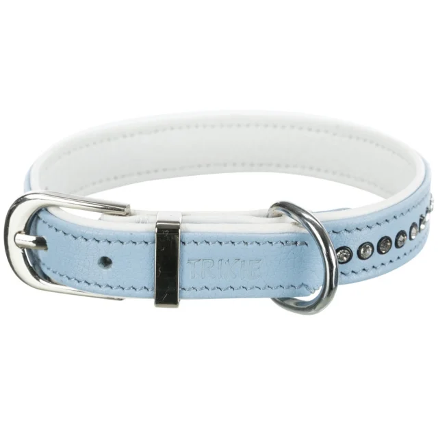 Ошейник Trixie Active Comfort XS-S, с камнями, для собак, 20-24 см, 12 мм, голубой