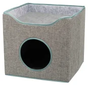 Лежак-пещера Trixie Kaya для собак и кошек, серый, 39×38×39 см