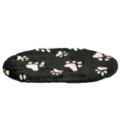 Лежак-подушка Trixie Joey для собак,  принт собачьих лапок, чёрный, 54×35 см