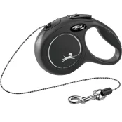 Поводок-рулетка Flexi New Classic XS для собак до 8 кг, 3 м, трос, черная