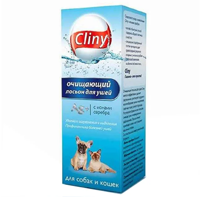 Очищаючий лосьйон Cliny для вух котів і собак, 50 мл
