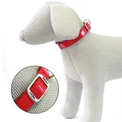 Нашийник Croci Leatherette для собак, екошкіра/нейлон, червоний, 26-40×1.5 см