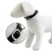 Нашийник Croci Leatherette для собак, екошкіра/нейлон, чорний, 20-30×1 см