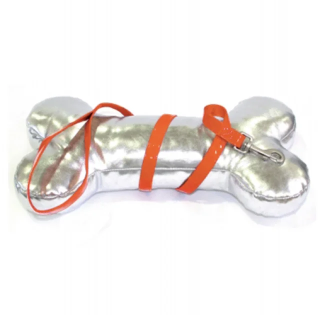 Повідець Croci Leatherette для собак, екошкіра/нейлон, помаранчевий, 120×1.5 см