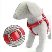 Шлея Croci Leatherette для собак, екошкіра/нейлон, червоний, 50-75×2 см