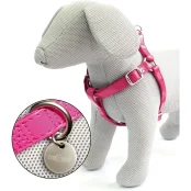 Шлея Croci Leatherette для собак, экокожа/нейлон, розовый, 25-40×1 см